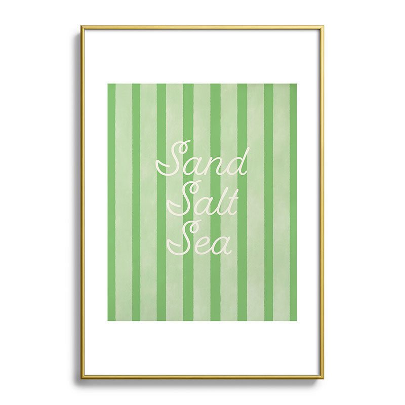DENY Designs sand salt sea Metal Framed Art Print