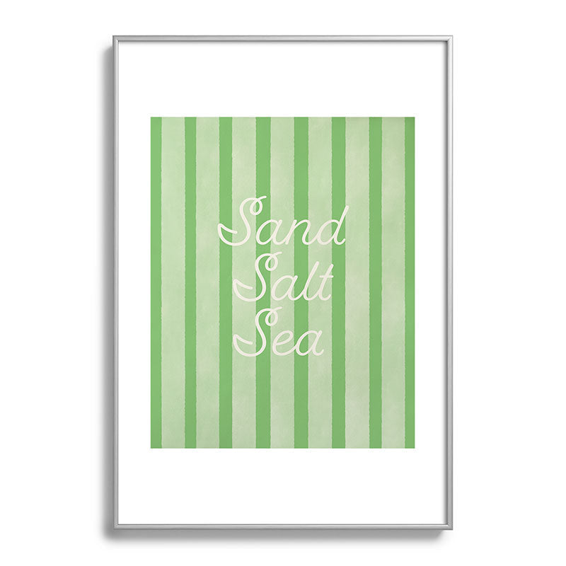 DENY Designs sand salt sea Metal Framed Art Print