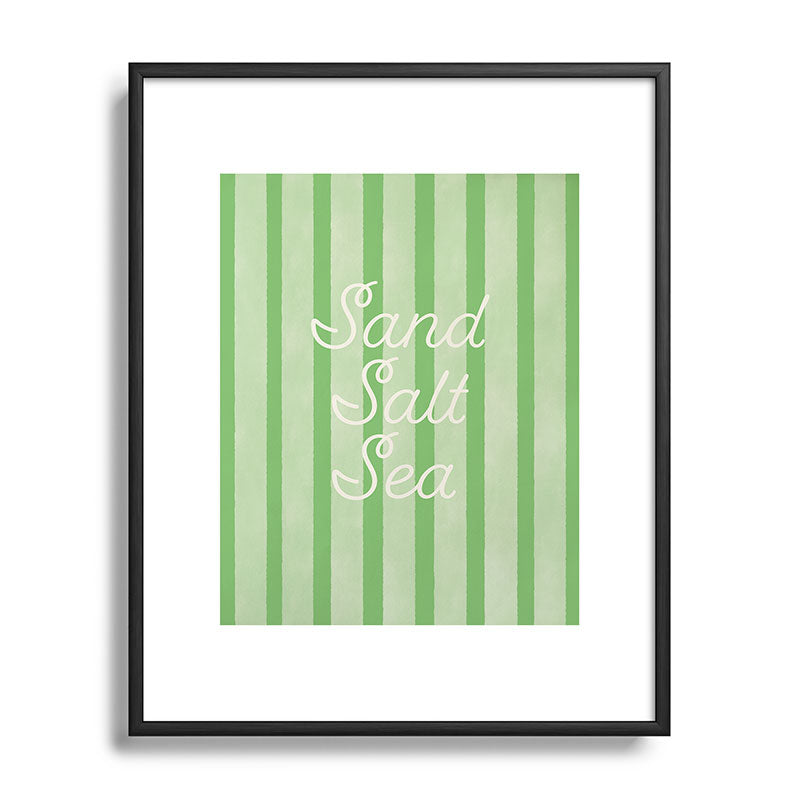 DENY Designs sand salt sea Metal Framed Art Print