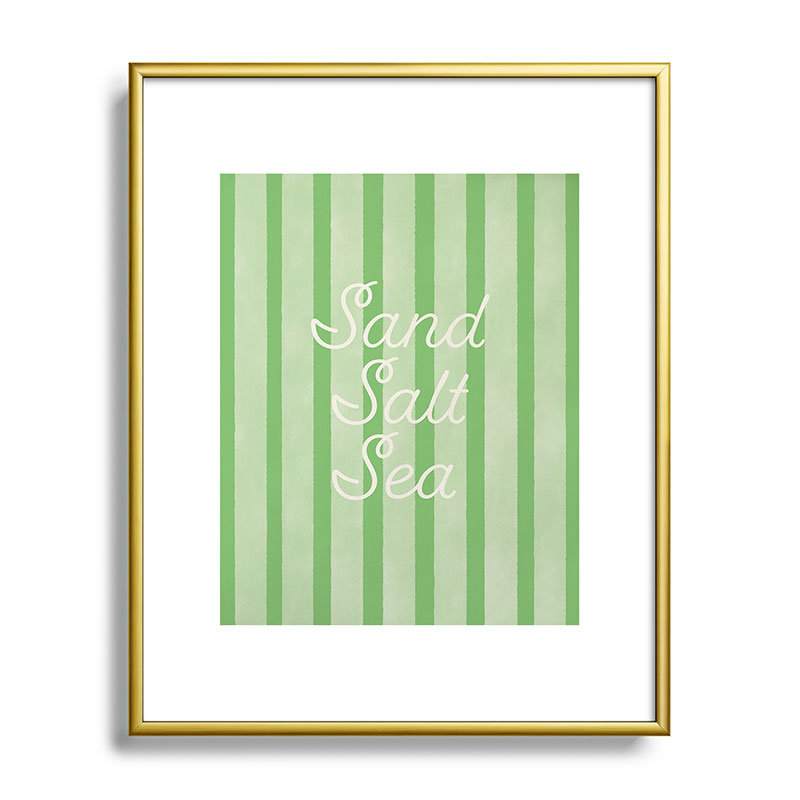 DENY Designs sand salt sea Metal Framed Art Print