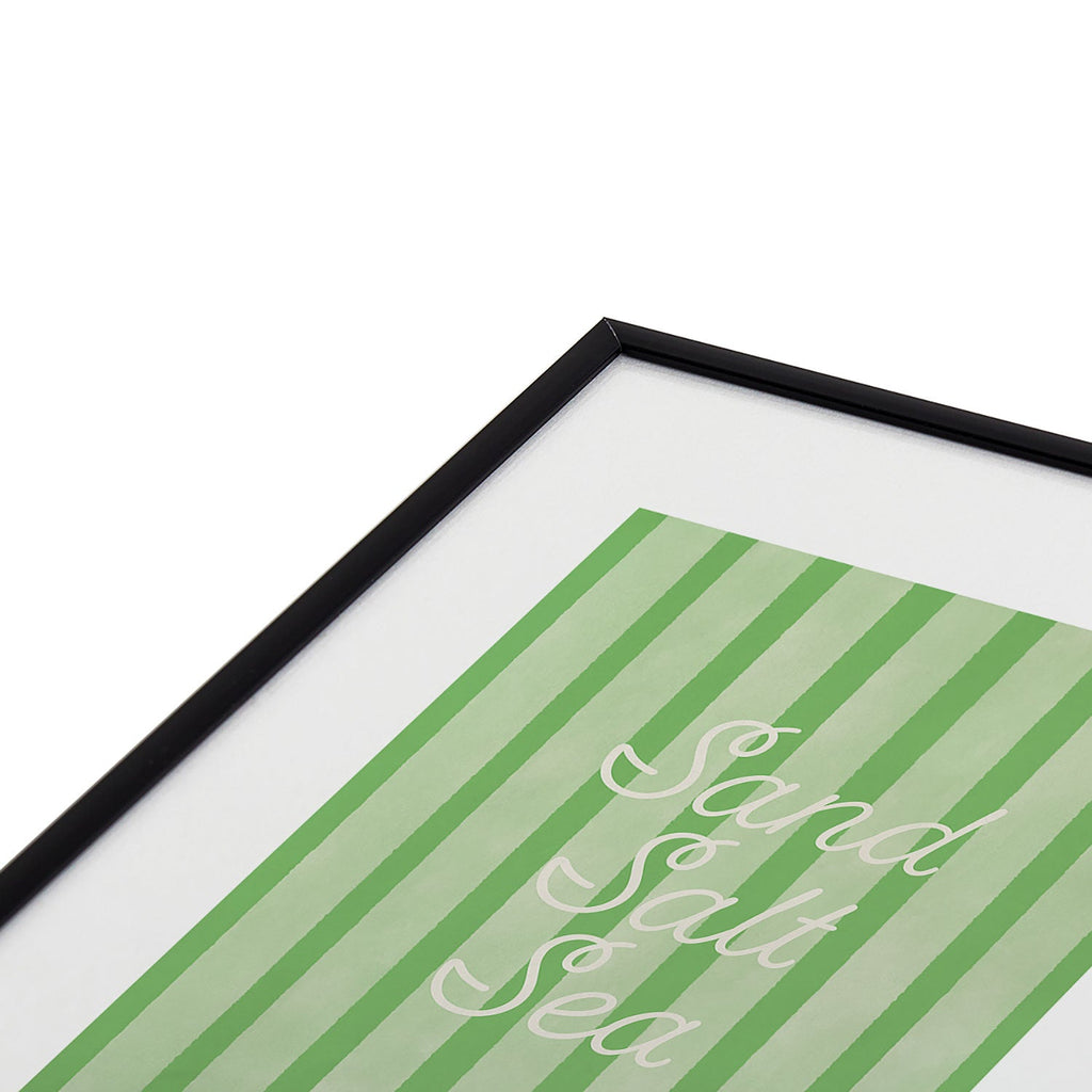 DENY Designs sand salt sea Metal Framed Art Print