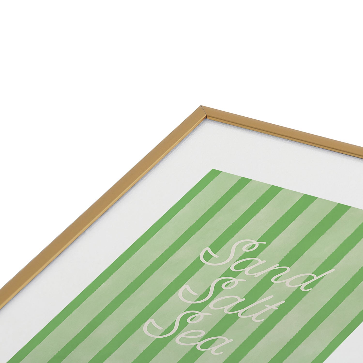 DENY Designs sand salt sea Metal Framed Art Print