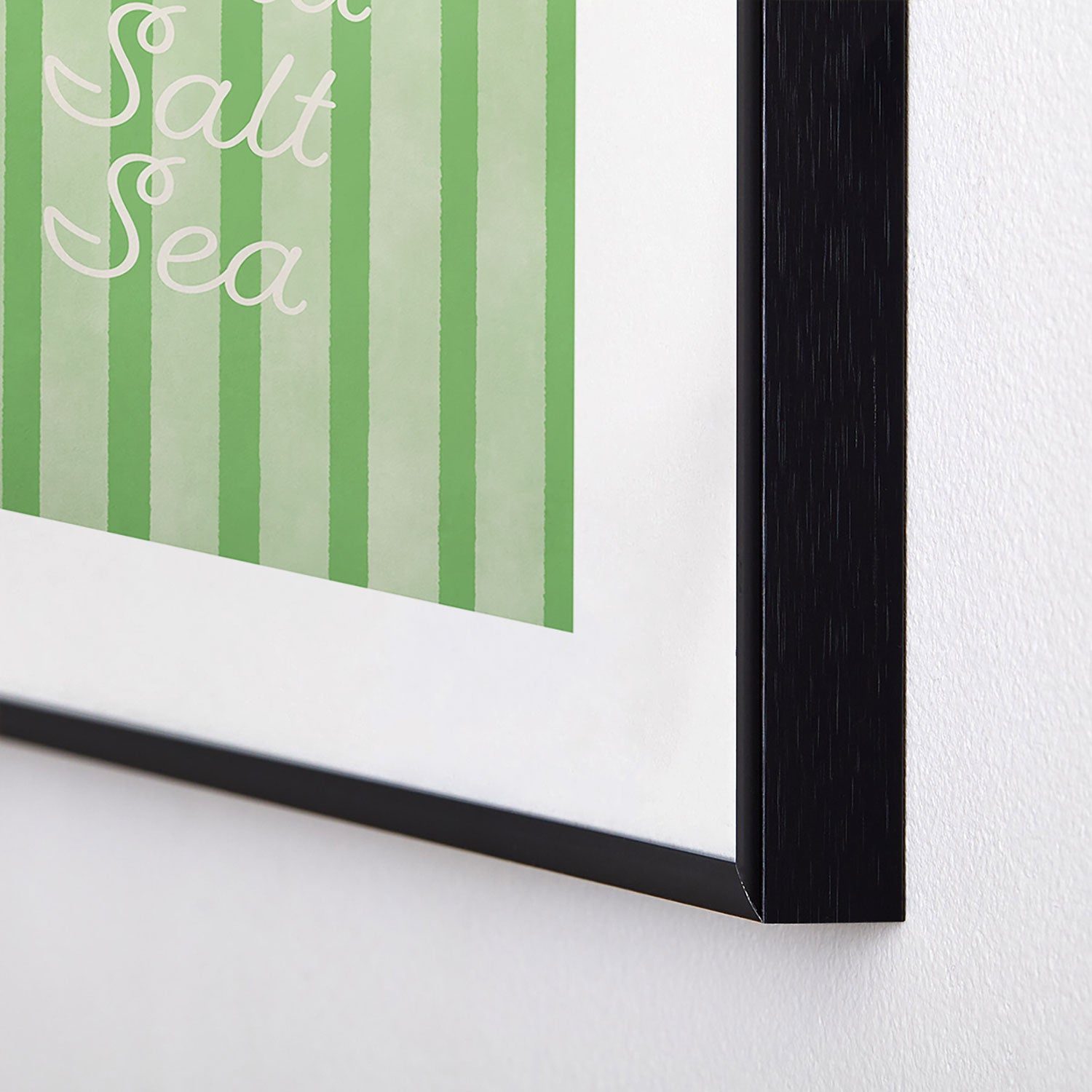 DENY Designs sand salt sea Metal Framed Art Print