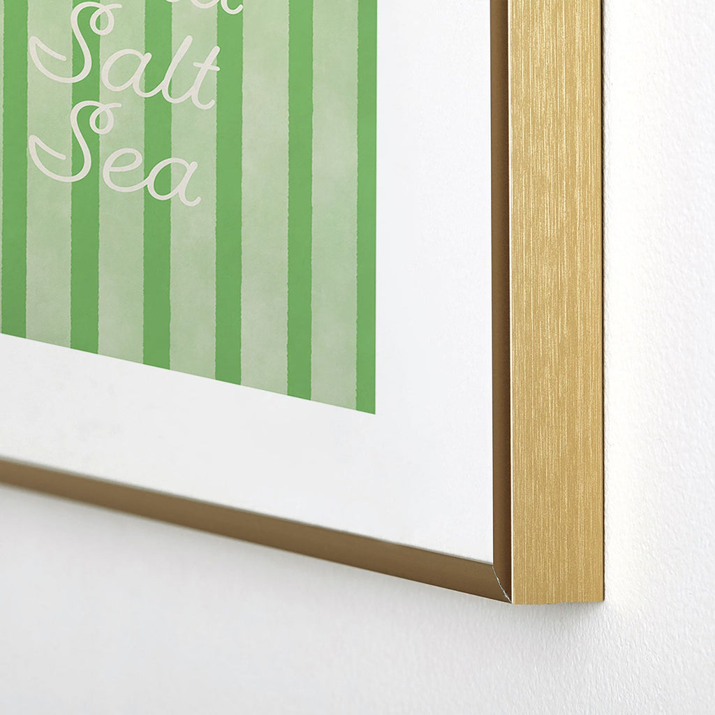 DENY Designs sand salt sea Metal Framed Art Print