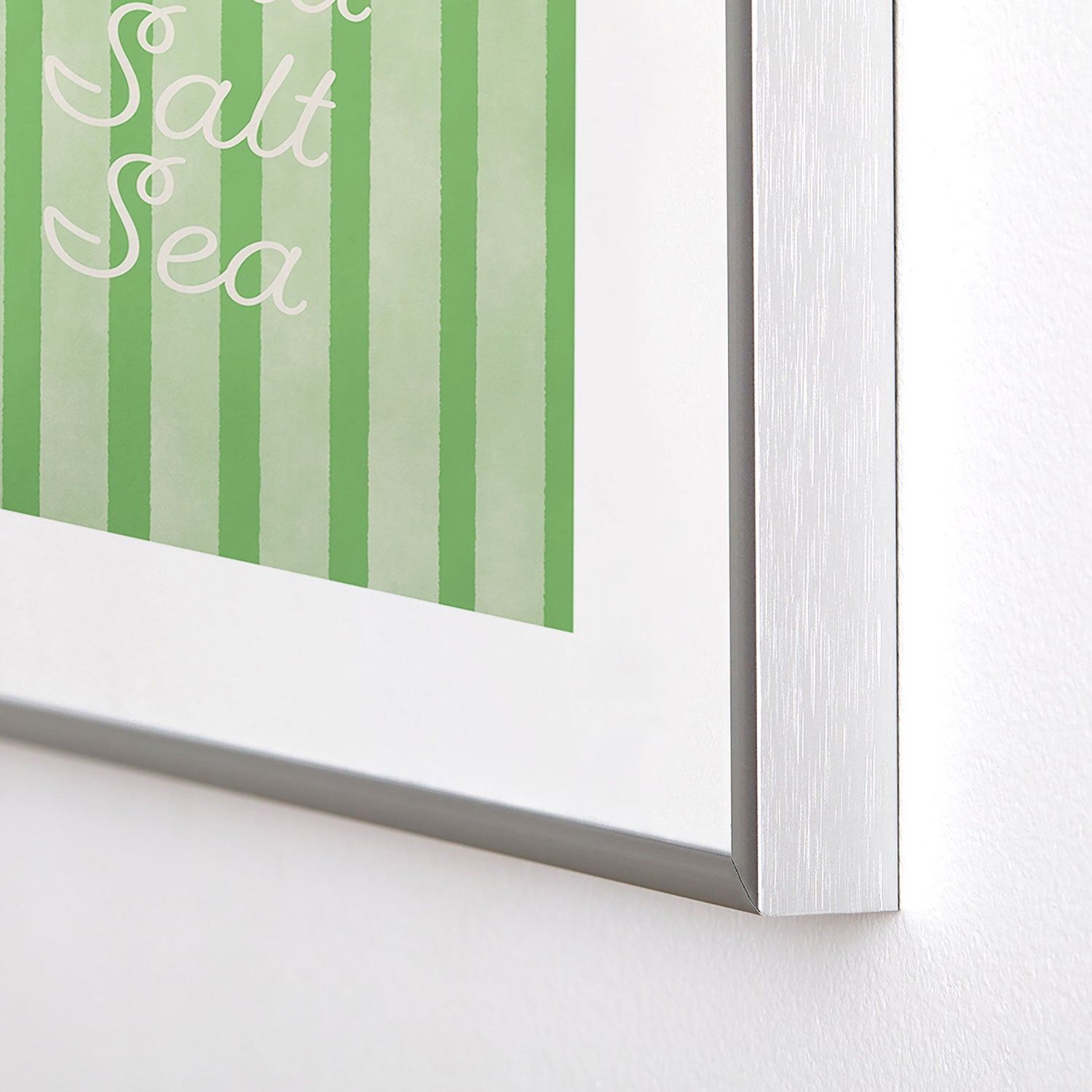 DENY Designs sand salt sea Metal Framed Art Print