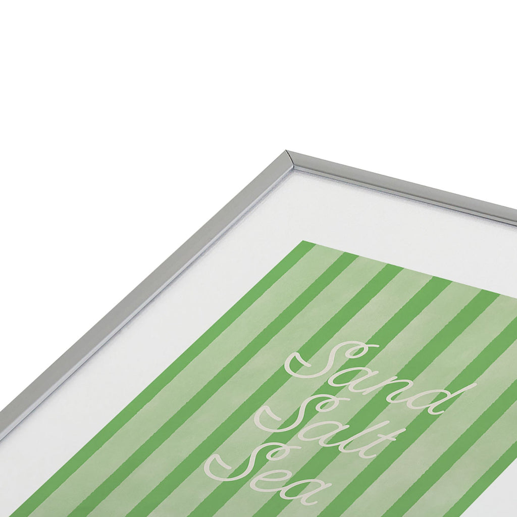 DENY Designs sand salt sea Metal Framed Art Print