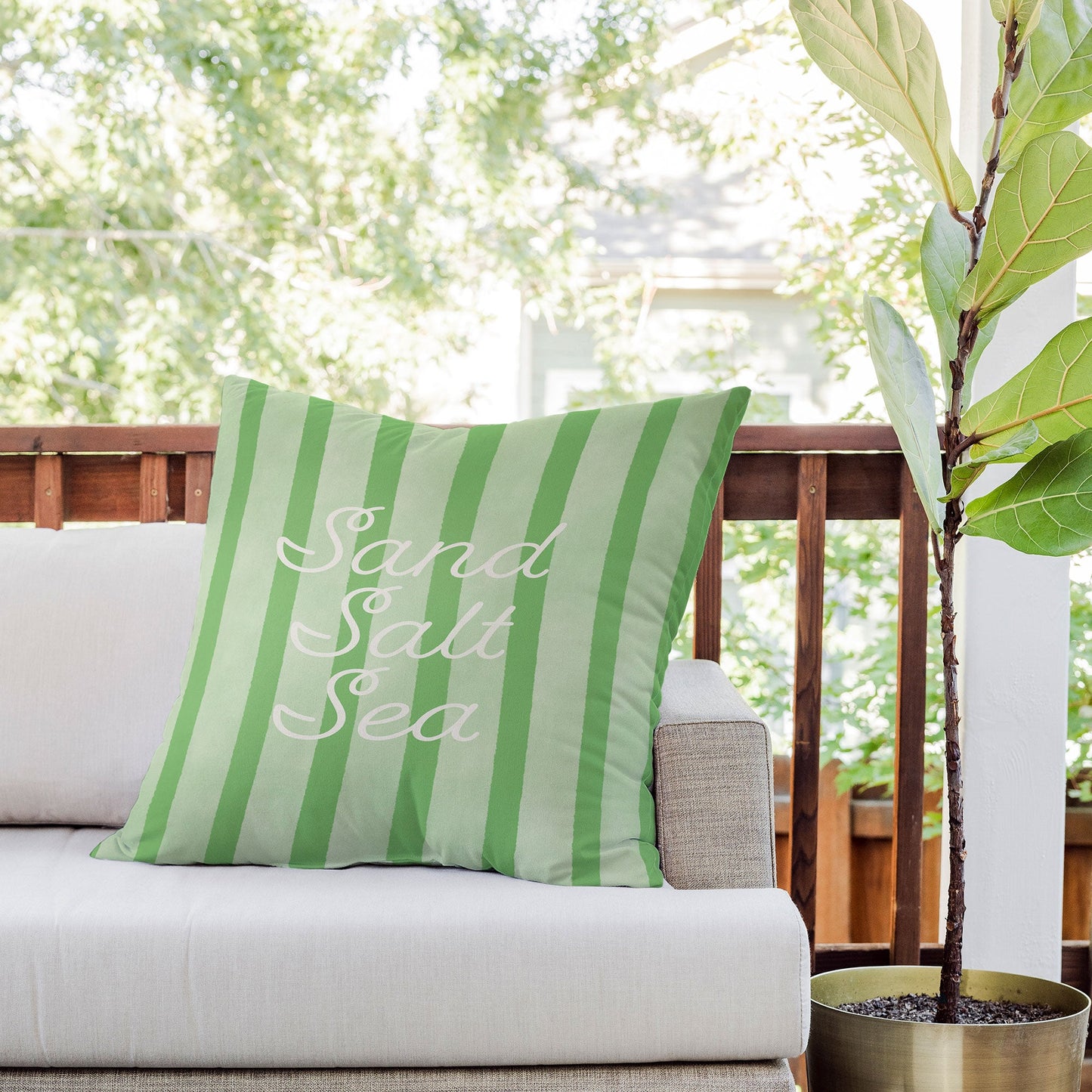 DENY Designs sand salt sea Outdoor Throw Pillow
