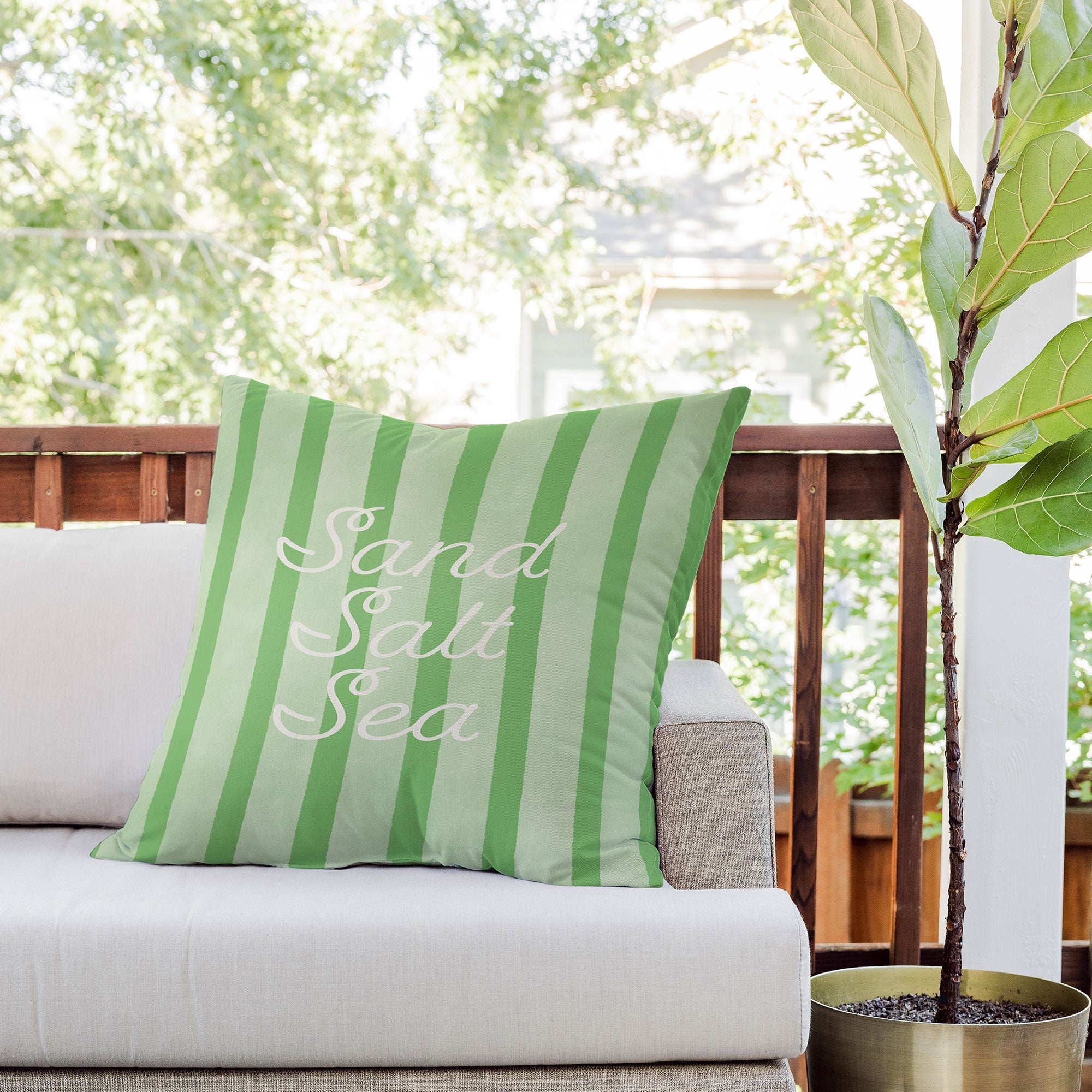 DENY Designs sand salt sea Outdoor Throw Pillow
