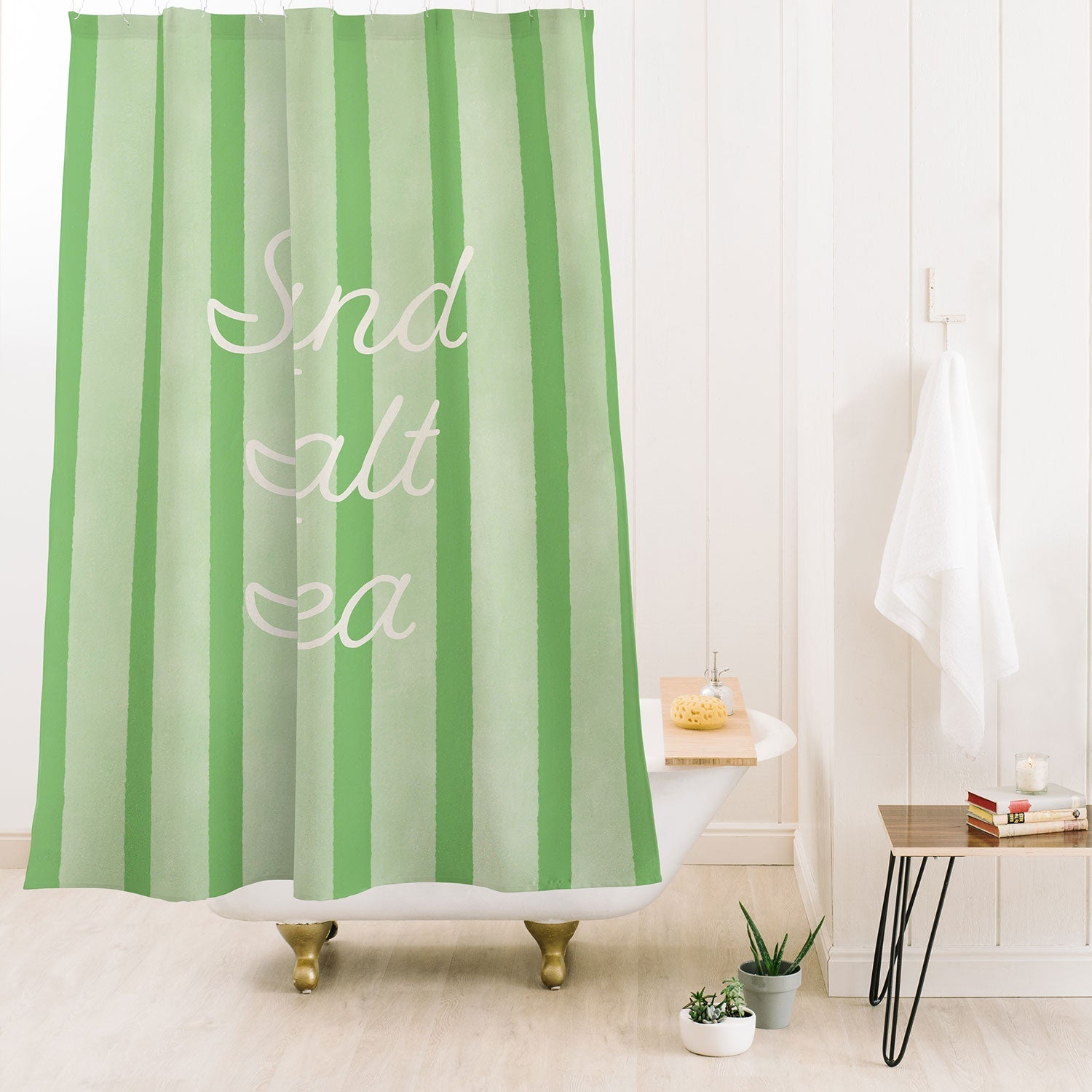 DENY Designs sand salt sea Shower Curtain
