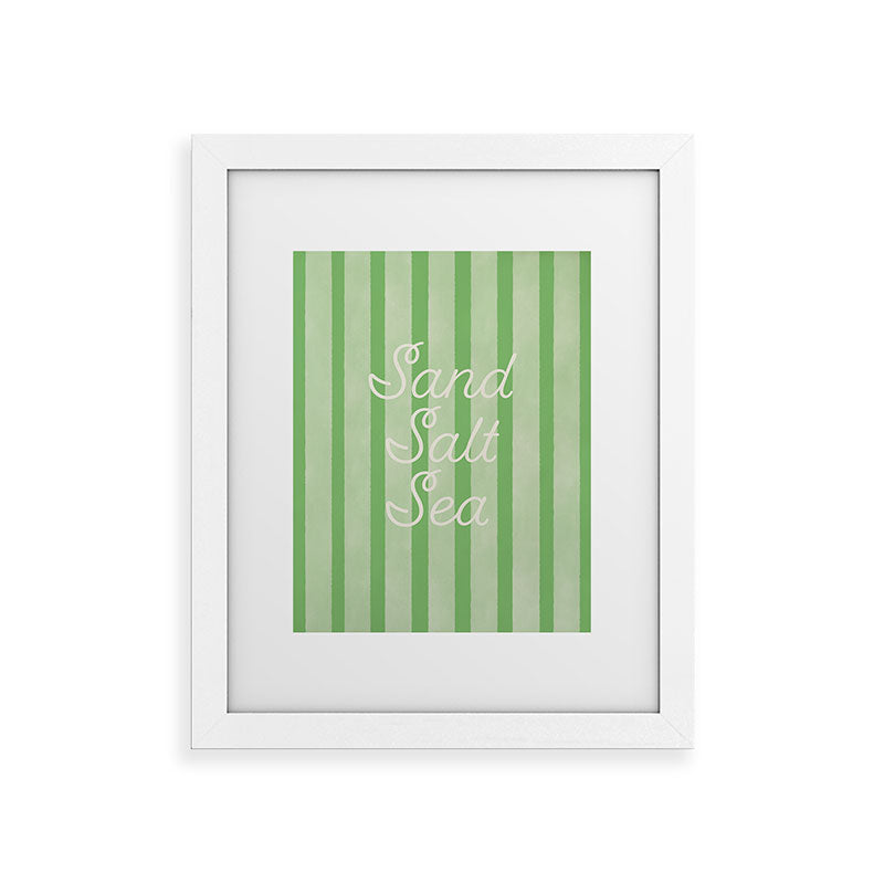 DENY Designs sand salt sea Framed Art Print