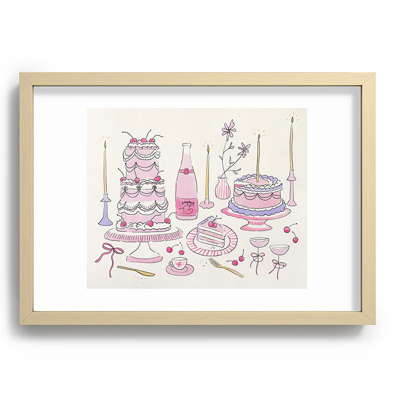 DENY Designs southeast preppy afternoon tea Recessed Framing Rectangle