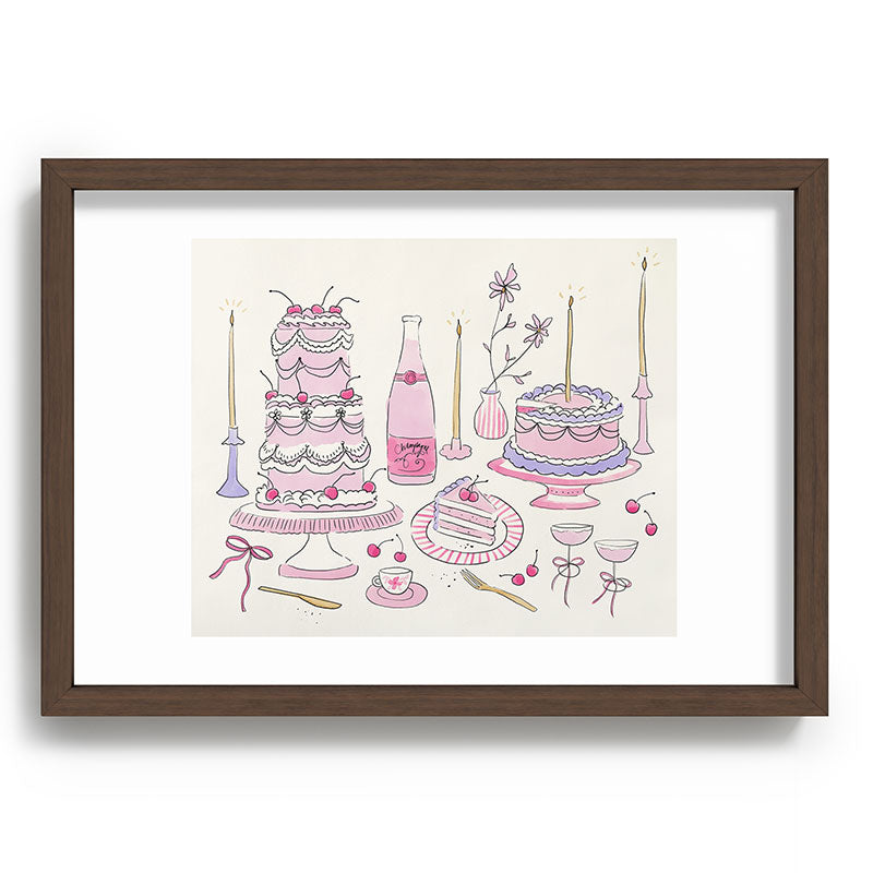 DENY Designs southeast preppy afternoon tea Recessed Framing Rectangle