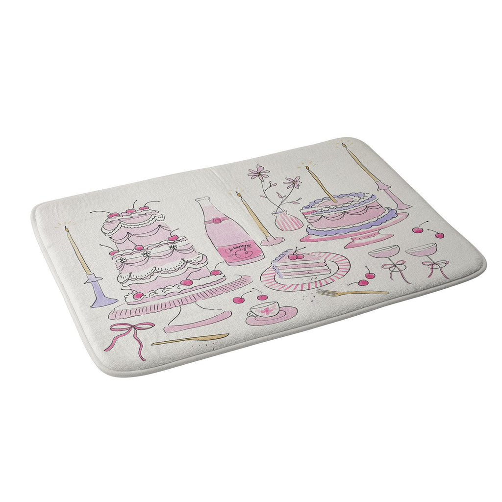 DENY Designs southeast preppy afternoon tea Memory Foam Bath Mat