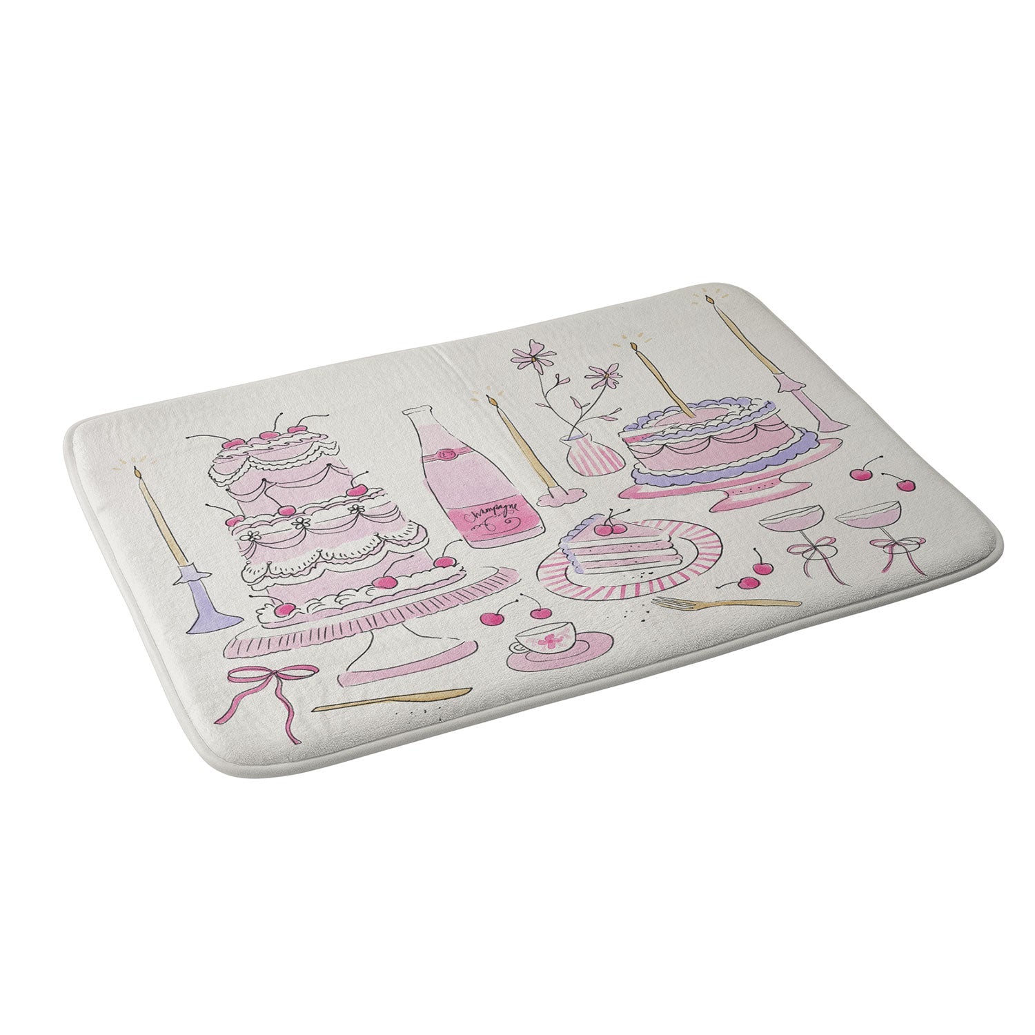 DENY Designs southeast preppy afternoon tea Memory Foam Bath Mat