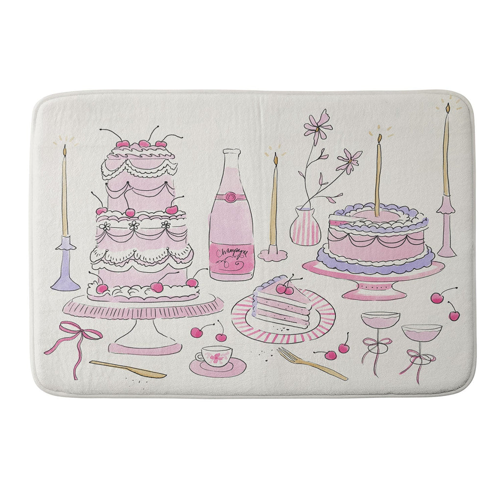 DENY Designs southeast preppy afternoon tea Memory Foam Bath Mat