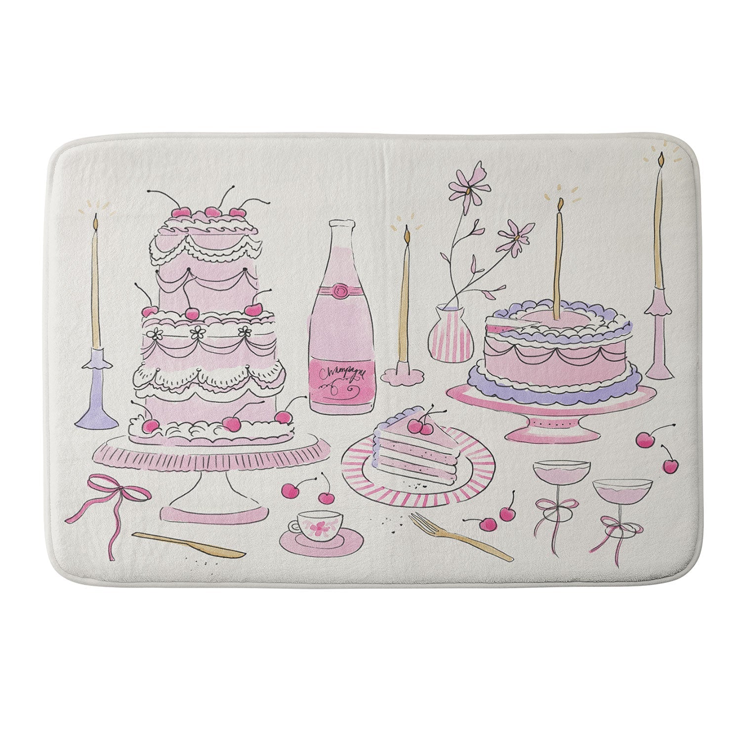 DENY Designs southeast preppy afternoon tea Memory Foam Bath Mat
