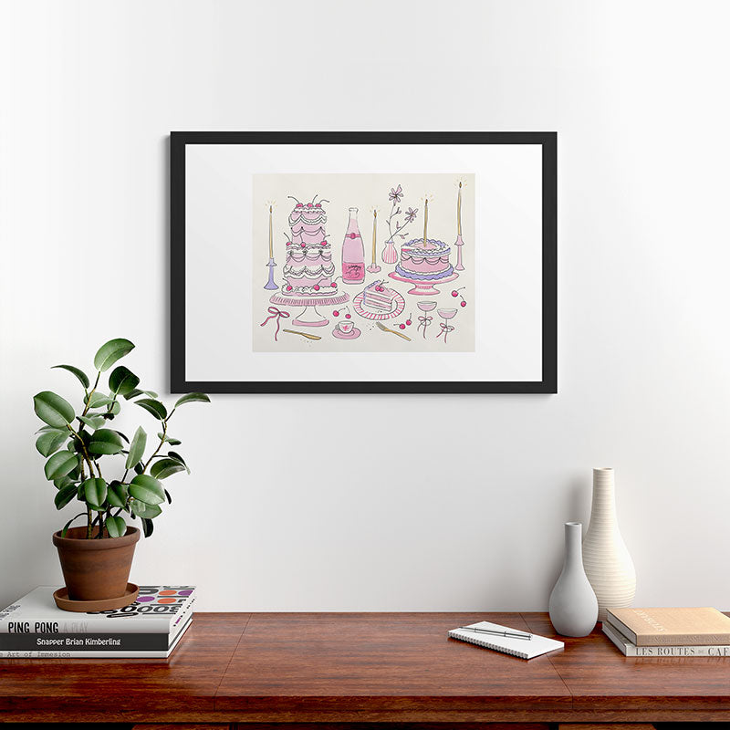 DENY Designs southeast preppy afternoon tea Framed Art Print