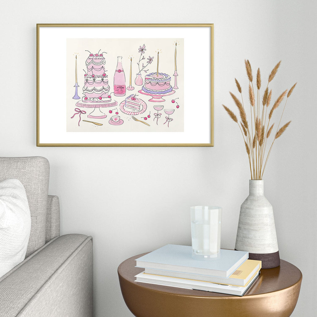DENY Designs southeast preppy afternoon tea Metal Framed Art Print