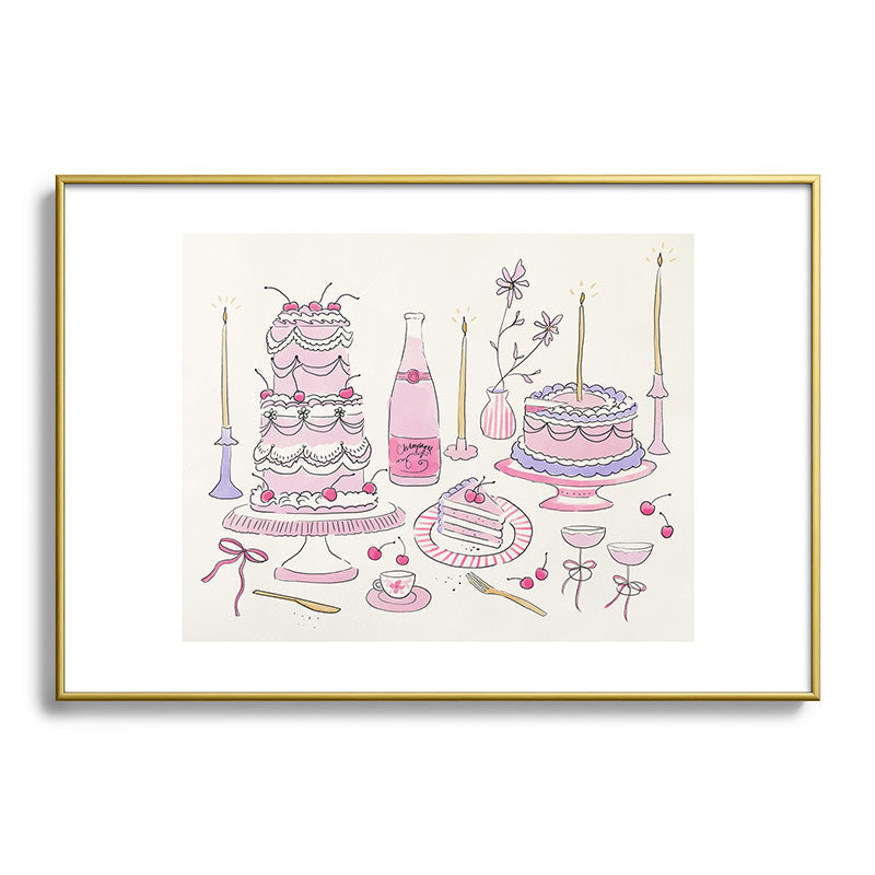 DENY Designs southeast preppy afternoon tea Metal Framed Art Print