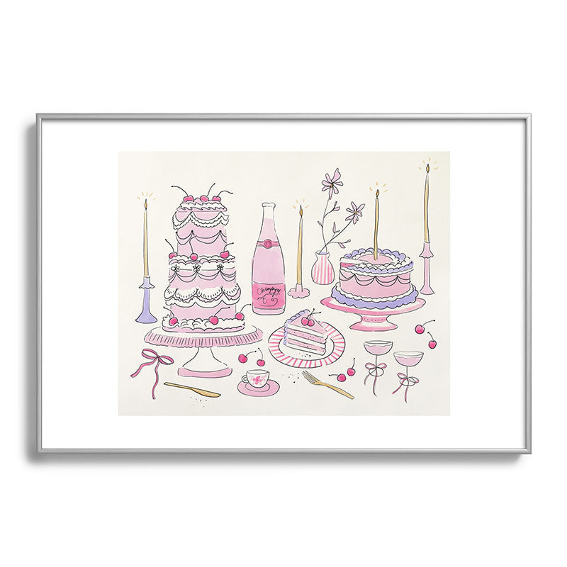 DENY Designs southeast preppy afternoon tea Metal Framed Art Print