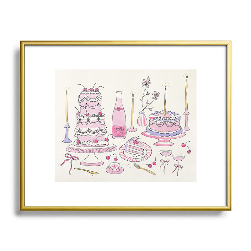 DENY Designs southeast preppy afternoon tea Metal Framed Art Print