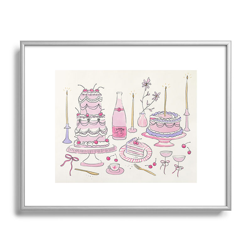 DENY Designs southeast preppy afternoon tea Metal Framed Art Print