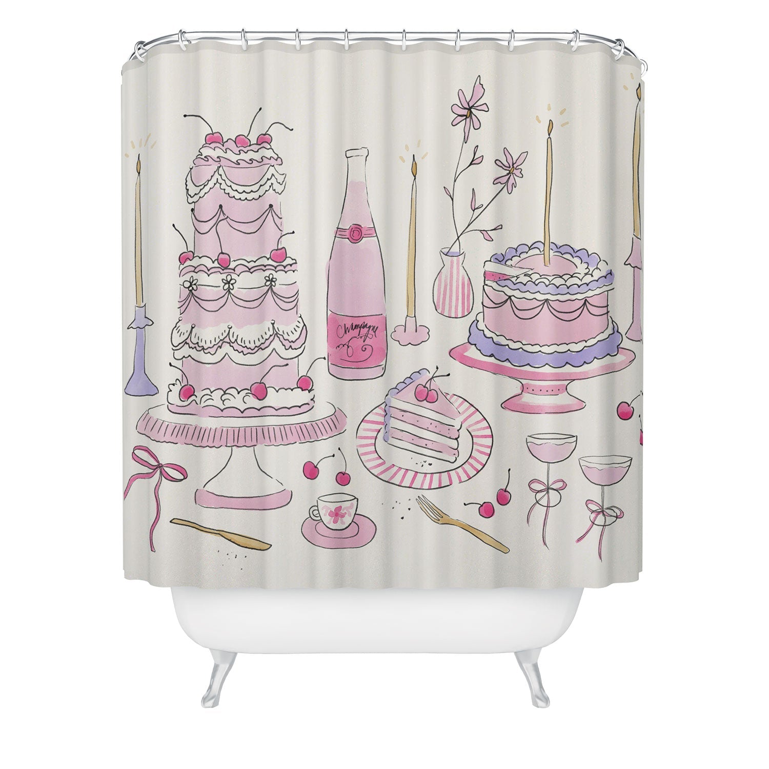 DENY Designs southeast preppy afternoon tea Shower Curtain