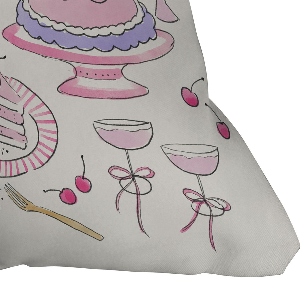 DENY Designs southeast preppy afternoon tea Throw Pillow