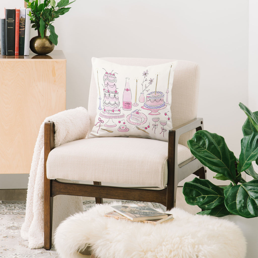 DENY Designs southeast preppy afternoon tea Throw Pillow