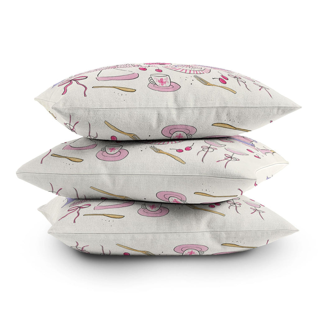 DENY Designs southeast preppy afternoon tea Outdoor Throw Pillow