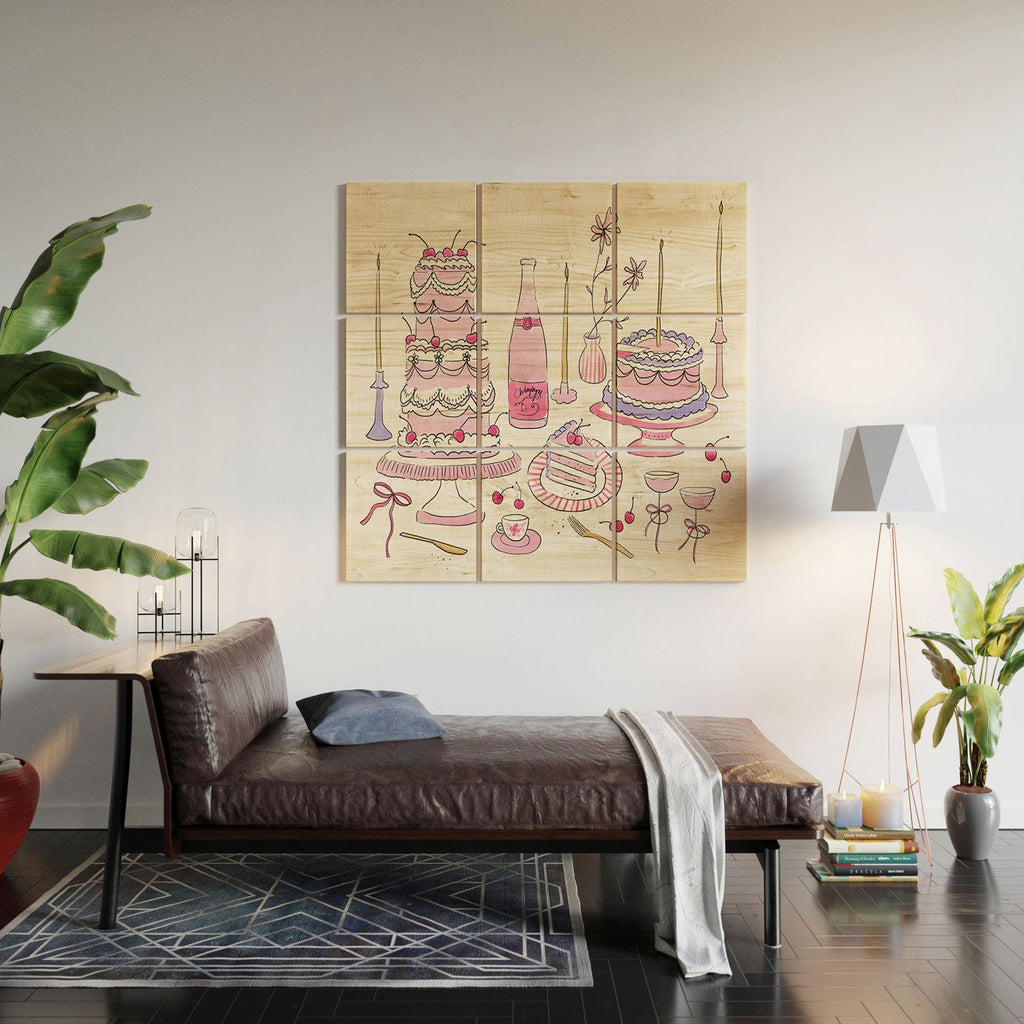 DENY Designs southeast preppy afternoon tea Wood Wall Mural