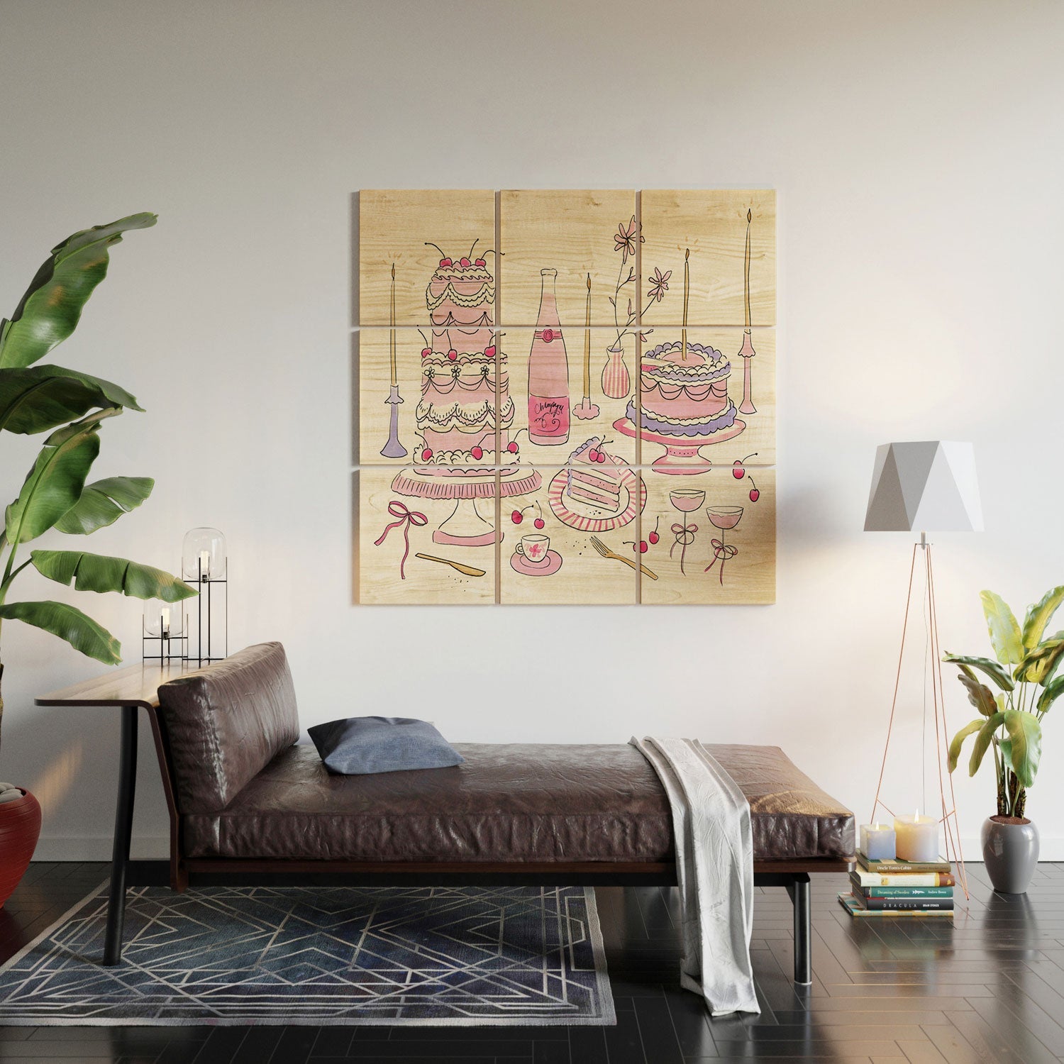 DENY Designs southeast preppy afternoon tea Wood Wall Mural