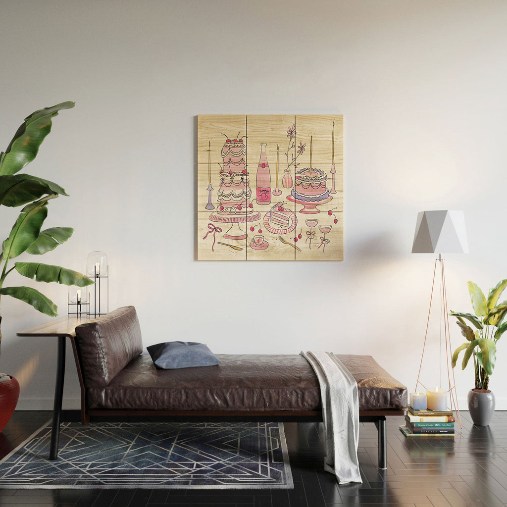 DENY Designs southeast preppy afternoon tea Wood Wall Mural