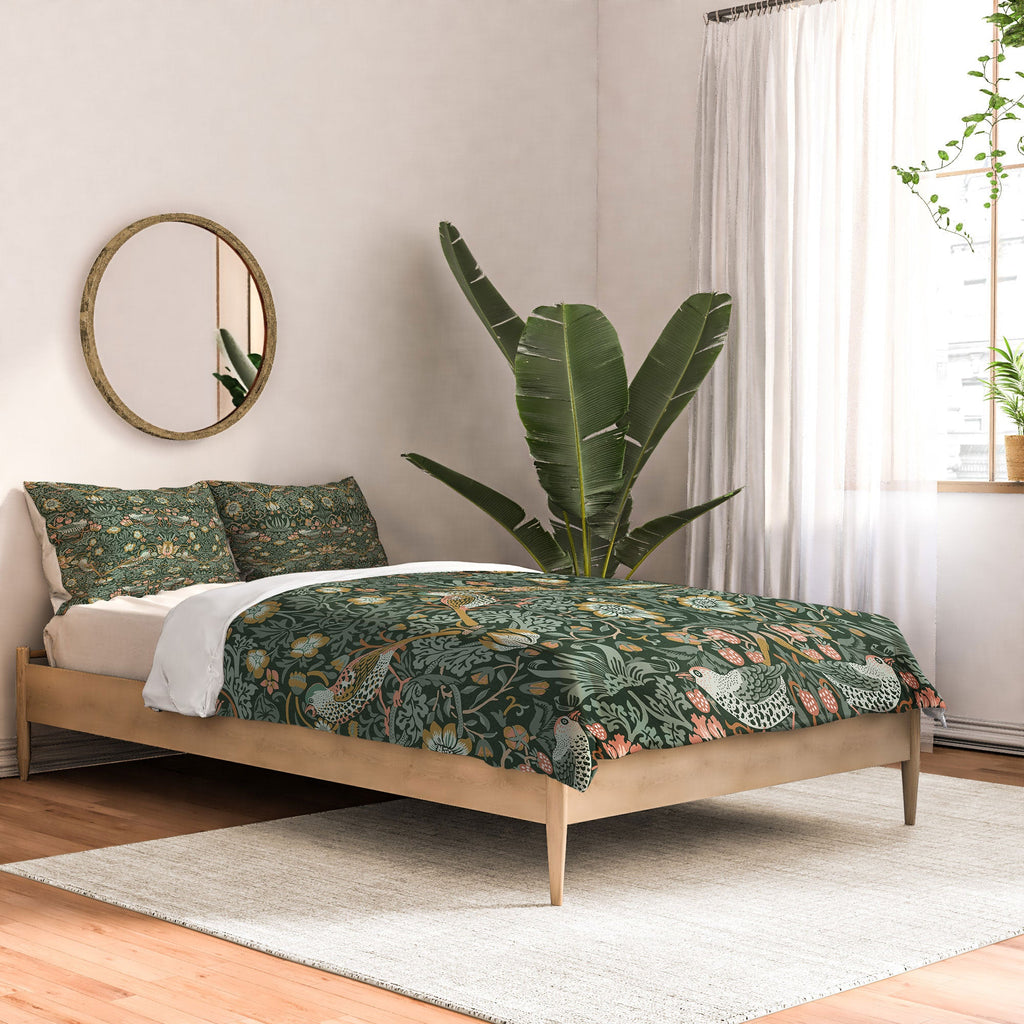 DENY Designs Strawberry Thief Green Comforter
