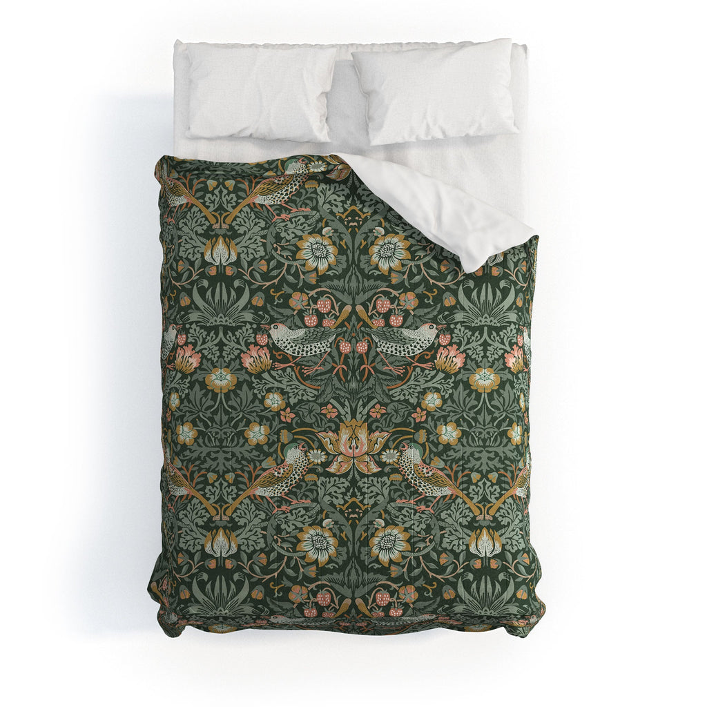DENY Designs Strawberry Thief Green Comforter