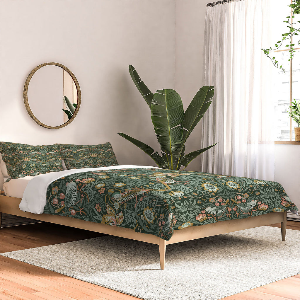 DENY Designs Strawberry Thief Green Comforter