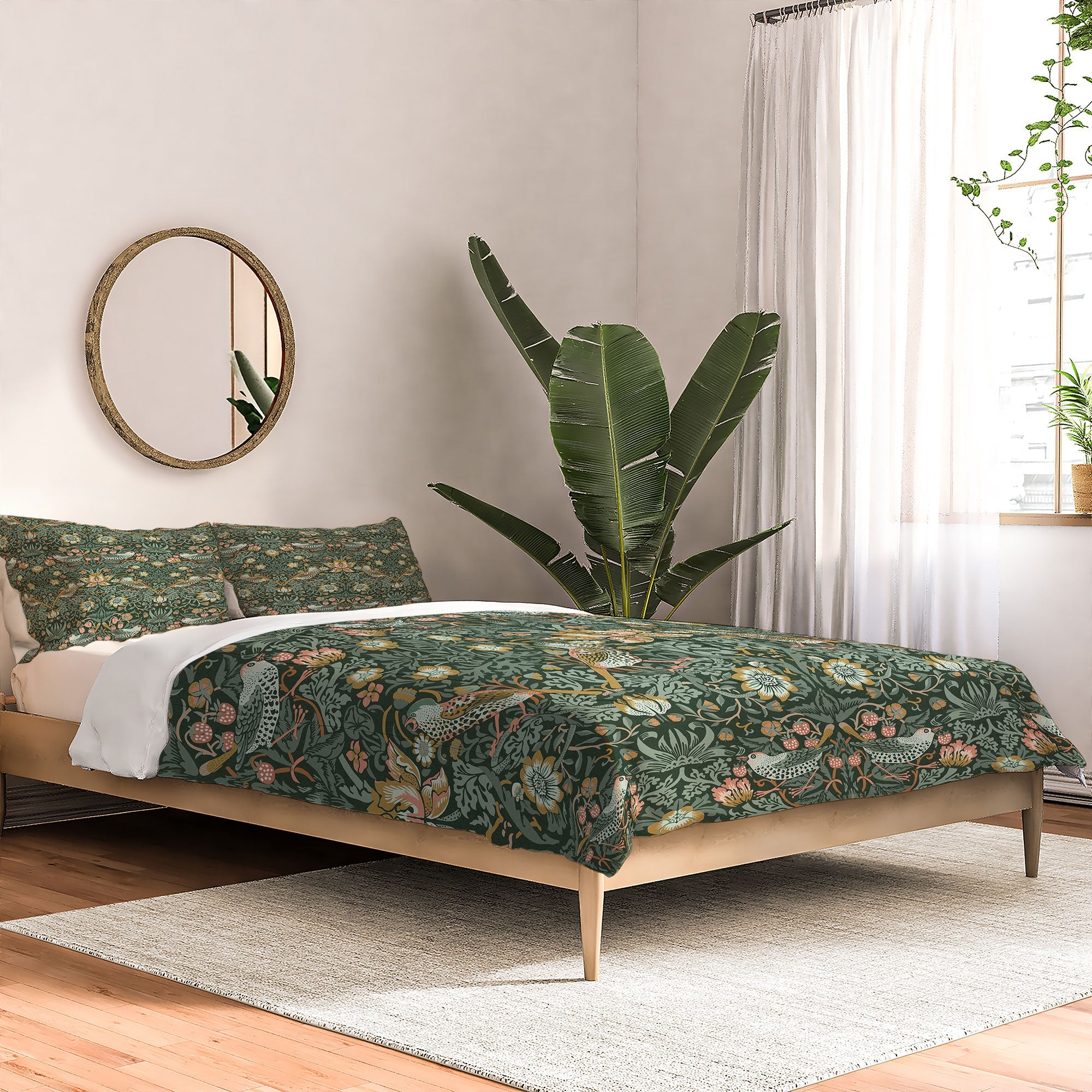 DENY Designs Strawberry Thief Green Comforter