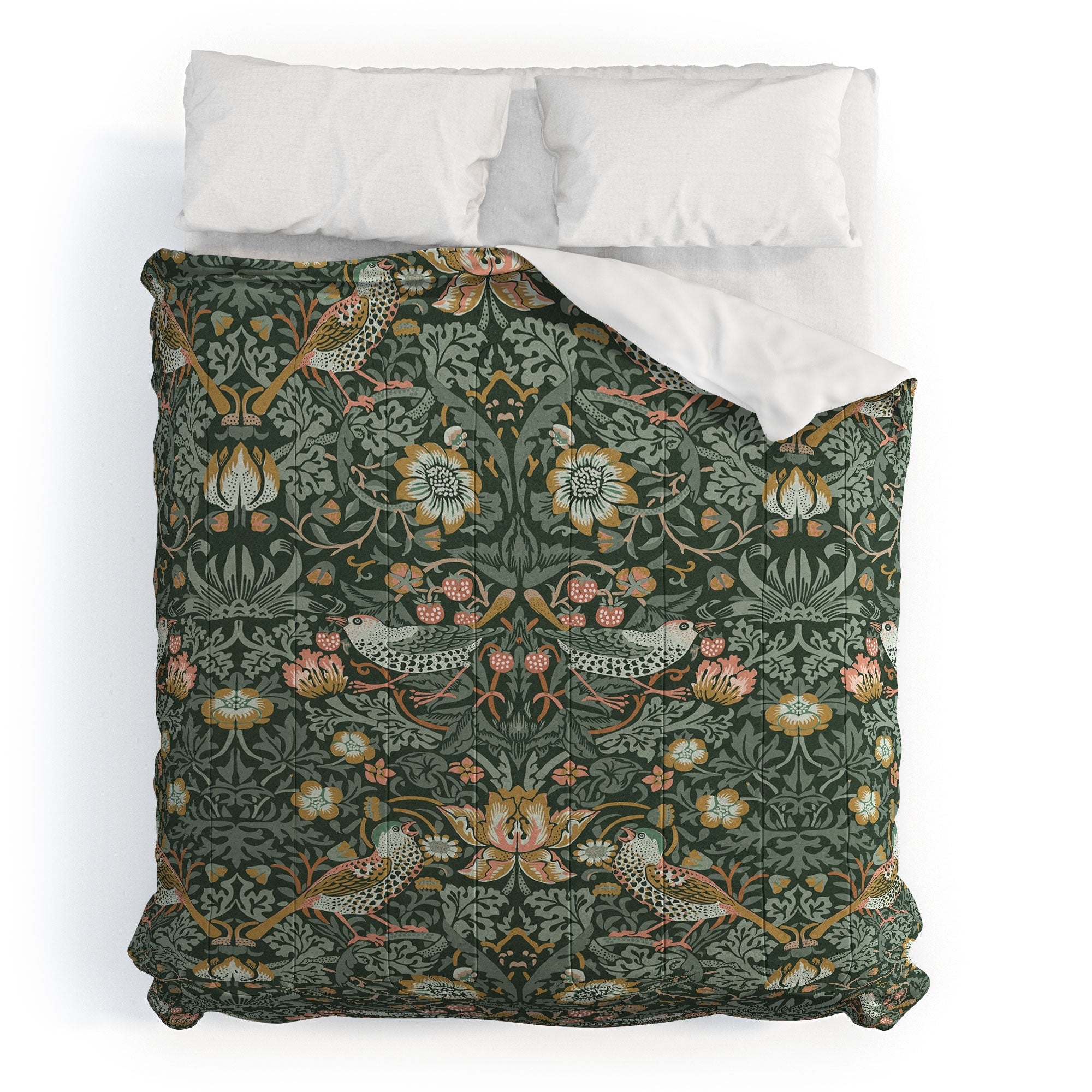 DENY Designs Strawberry Thief Green Comforter