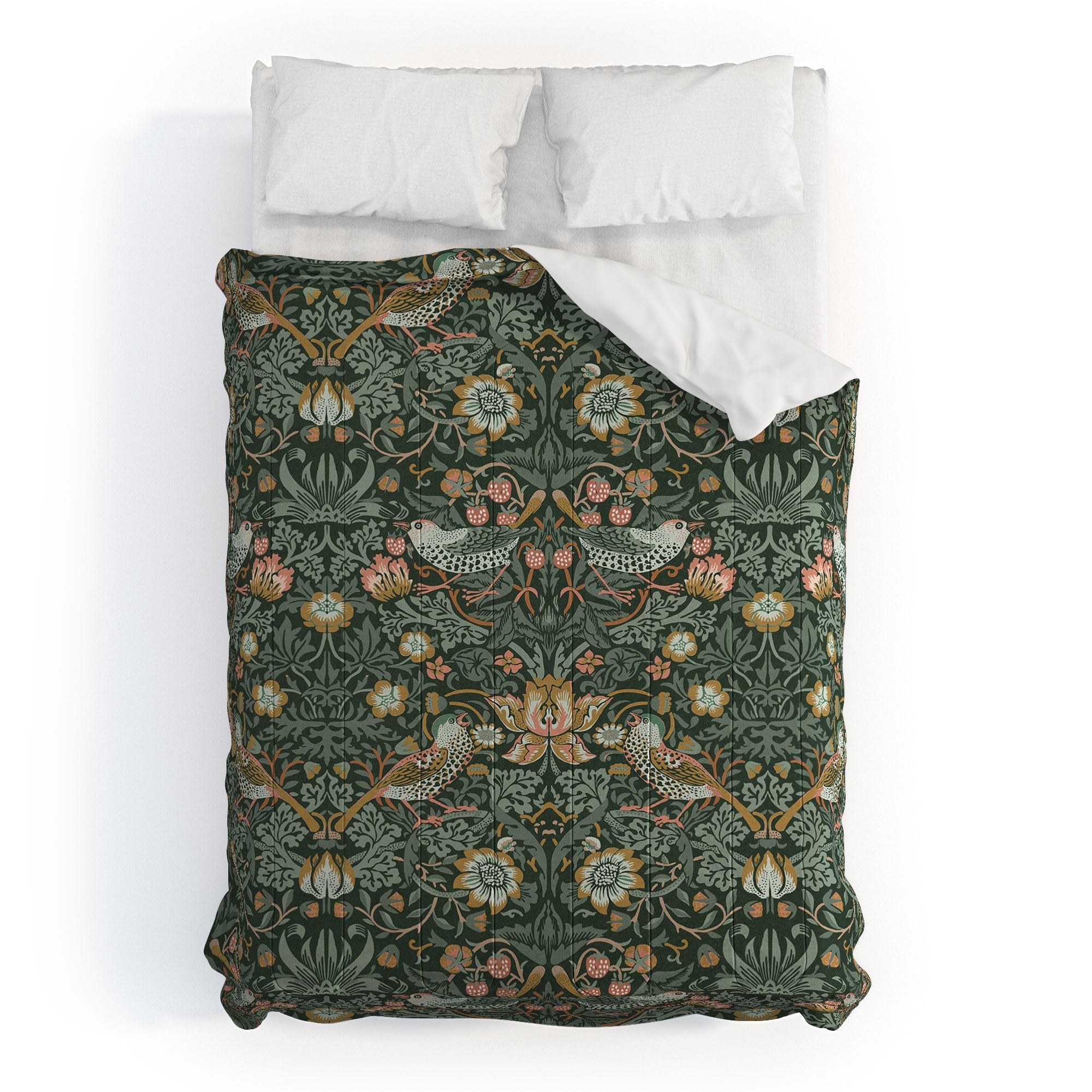 DENY Designs Strawberry Thief Green Comforter