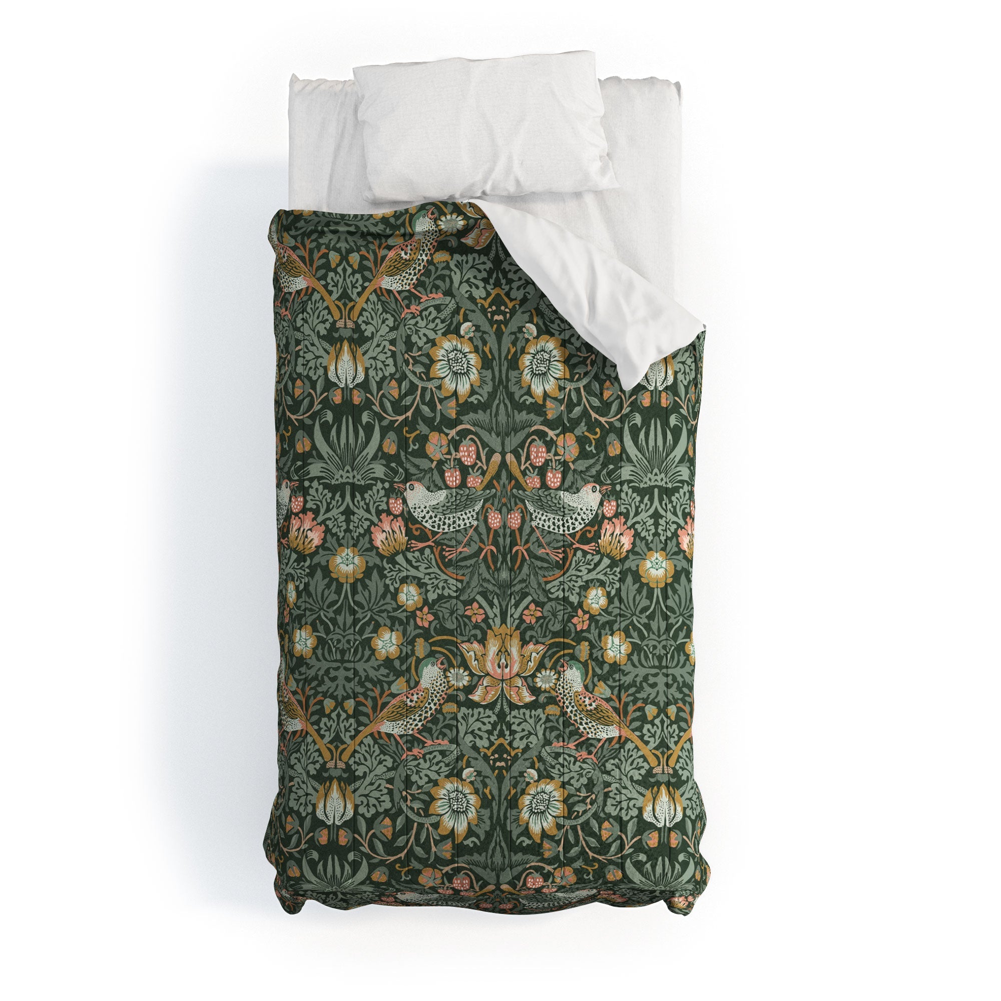 DENY Designs Strawberry Thief Green Comforter