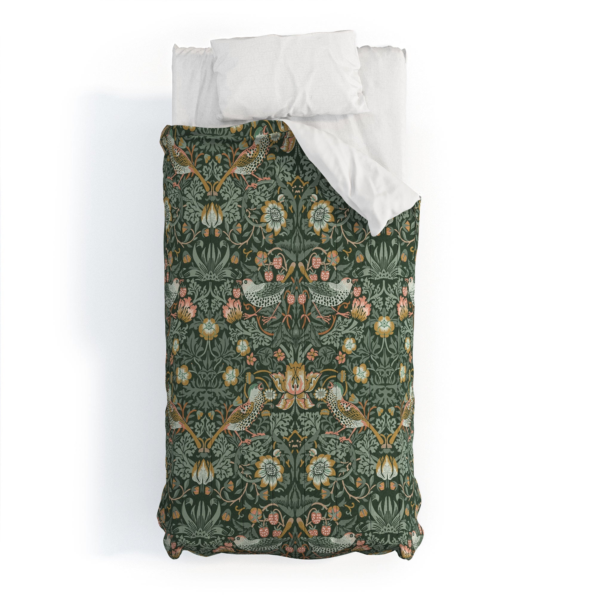 DENY Designs Strawberry Thief Green Comforter