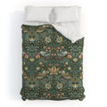 DENY Designs Strawberry Thief Green Duvet Cover