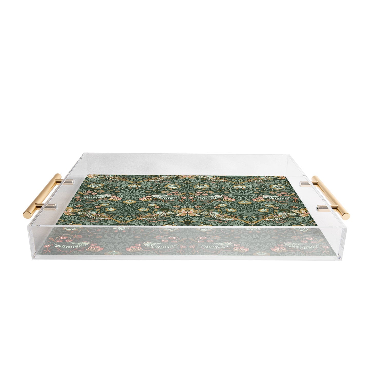 DENY Designs Strawberry Thief Green Acrylic Tray