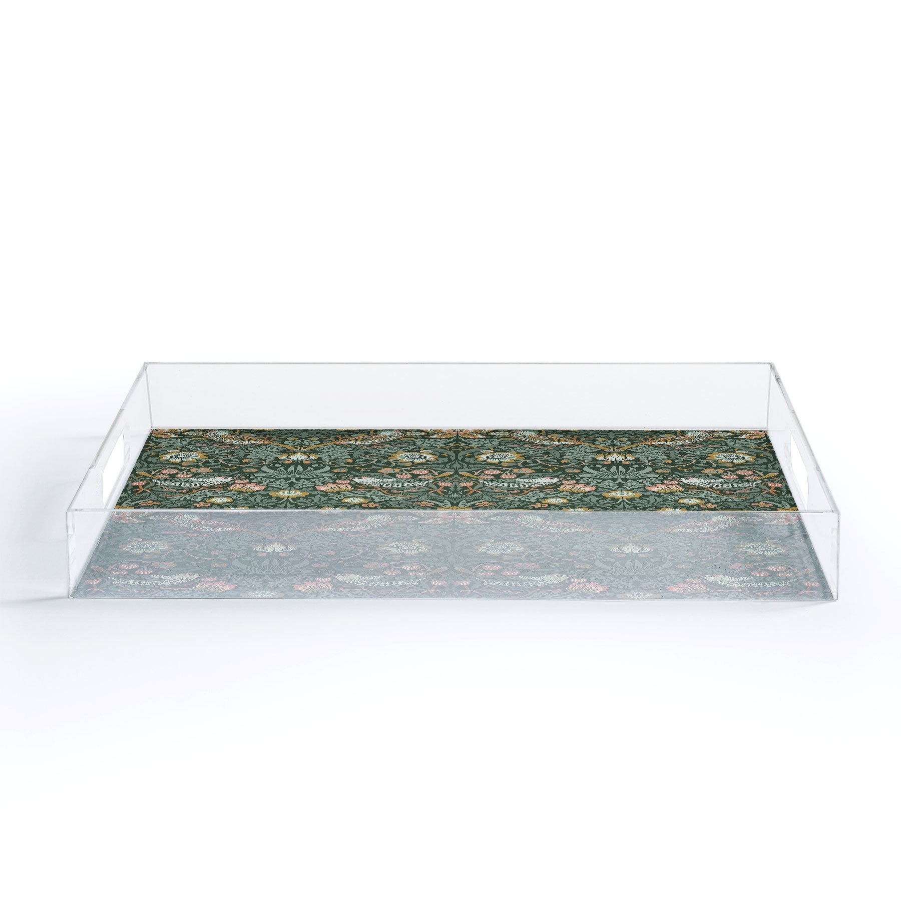 DENY Designs Strawberry Thief Green Acrylic Tray