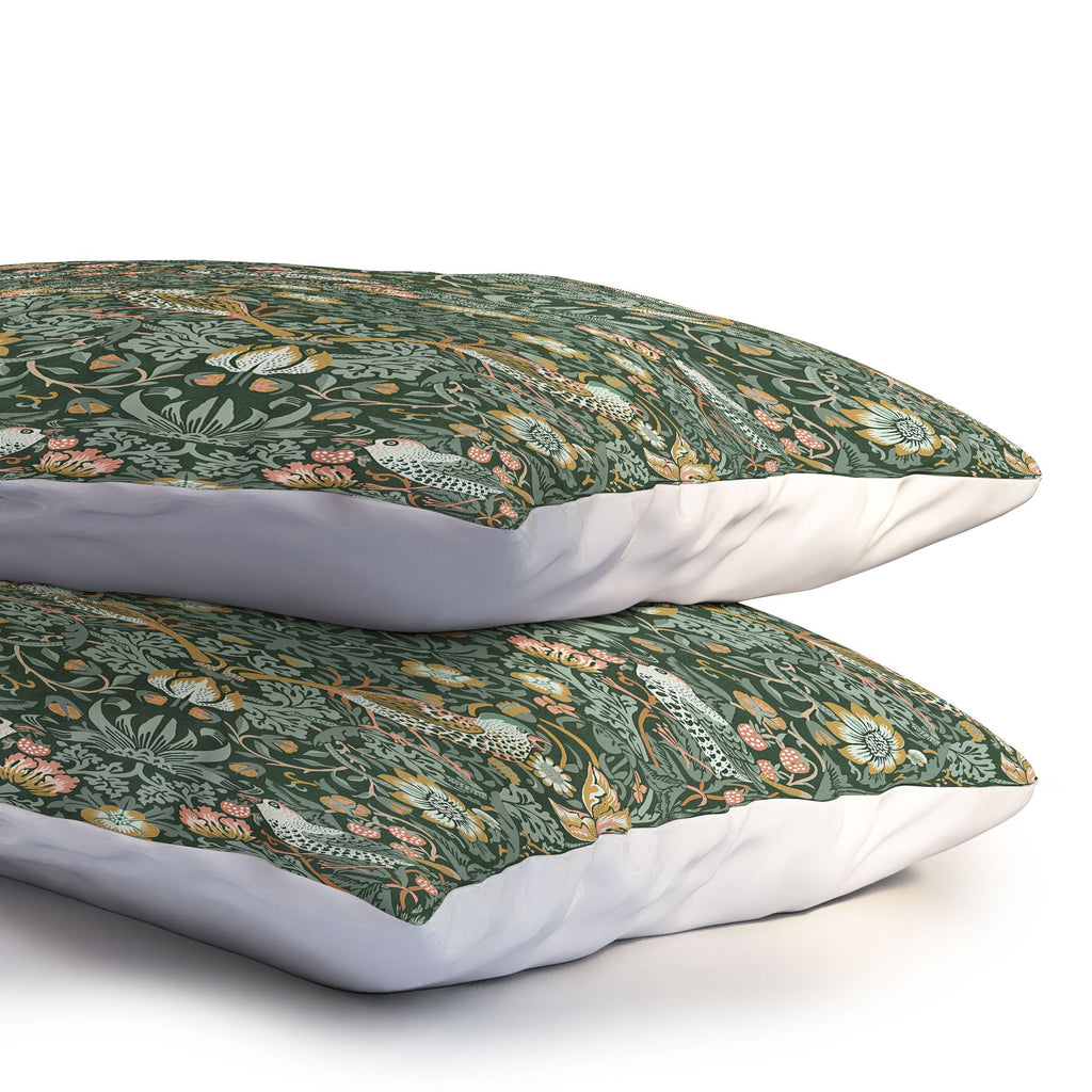 DENY Designs Strawberry Thief Green Pillow Shams