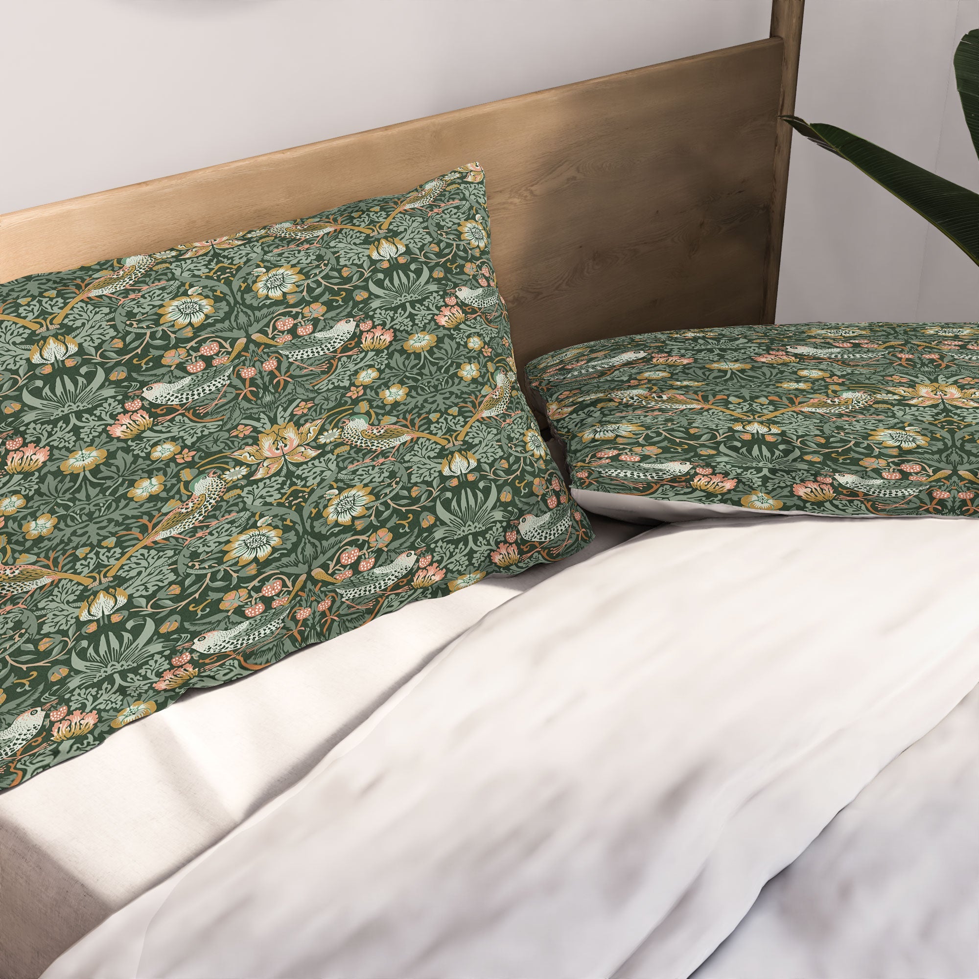 DENY Designs Strawberry Thief Green Pillow Shams