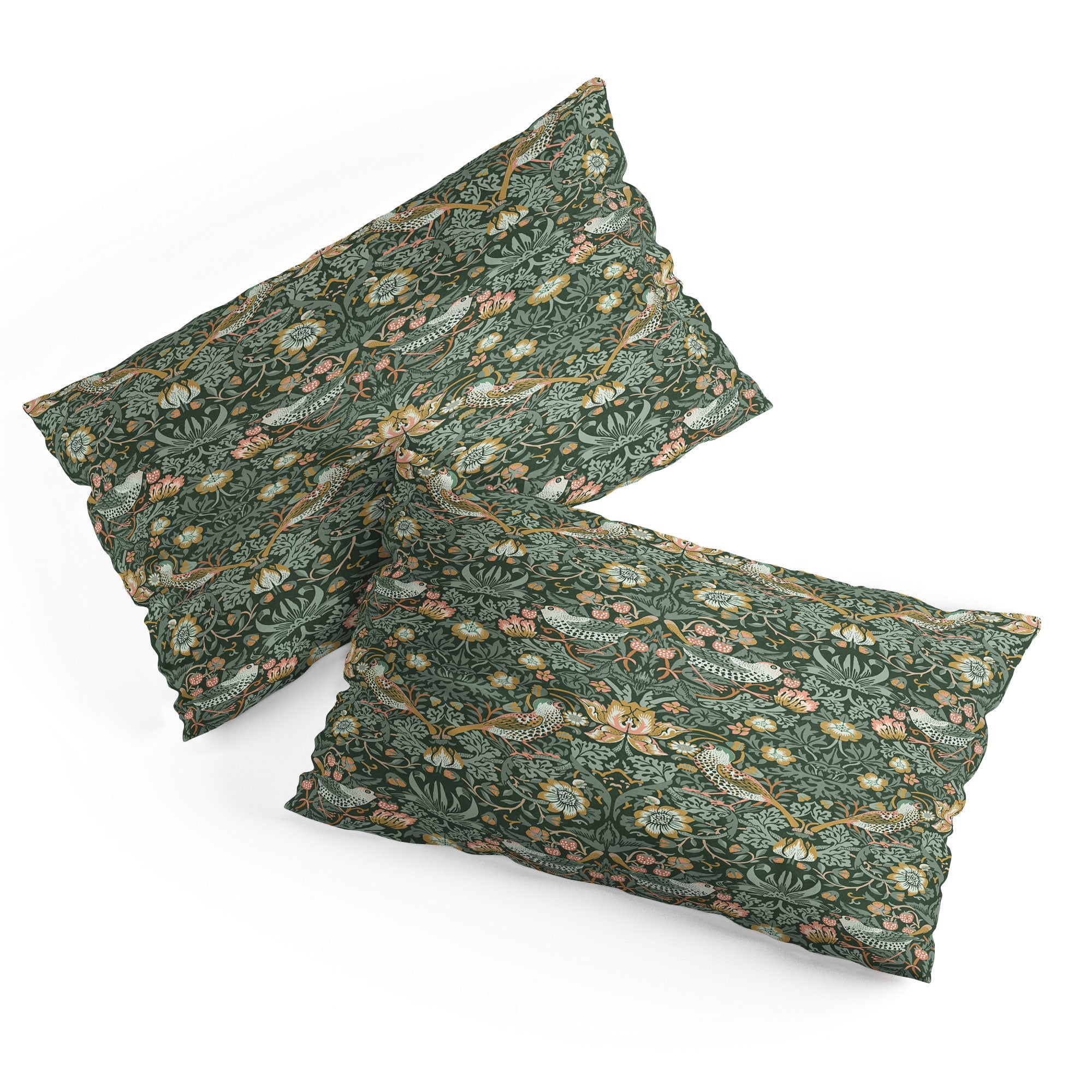 DENY Designs Strawberry Thief Green Pillow Shams