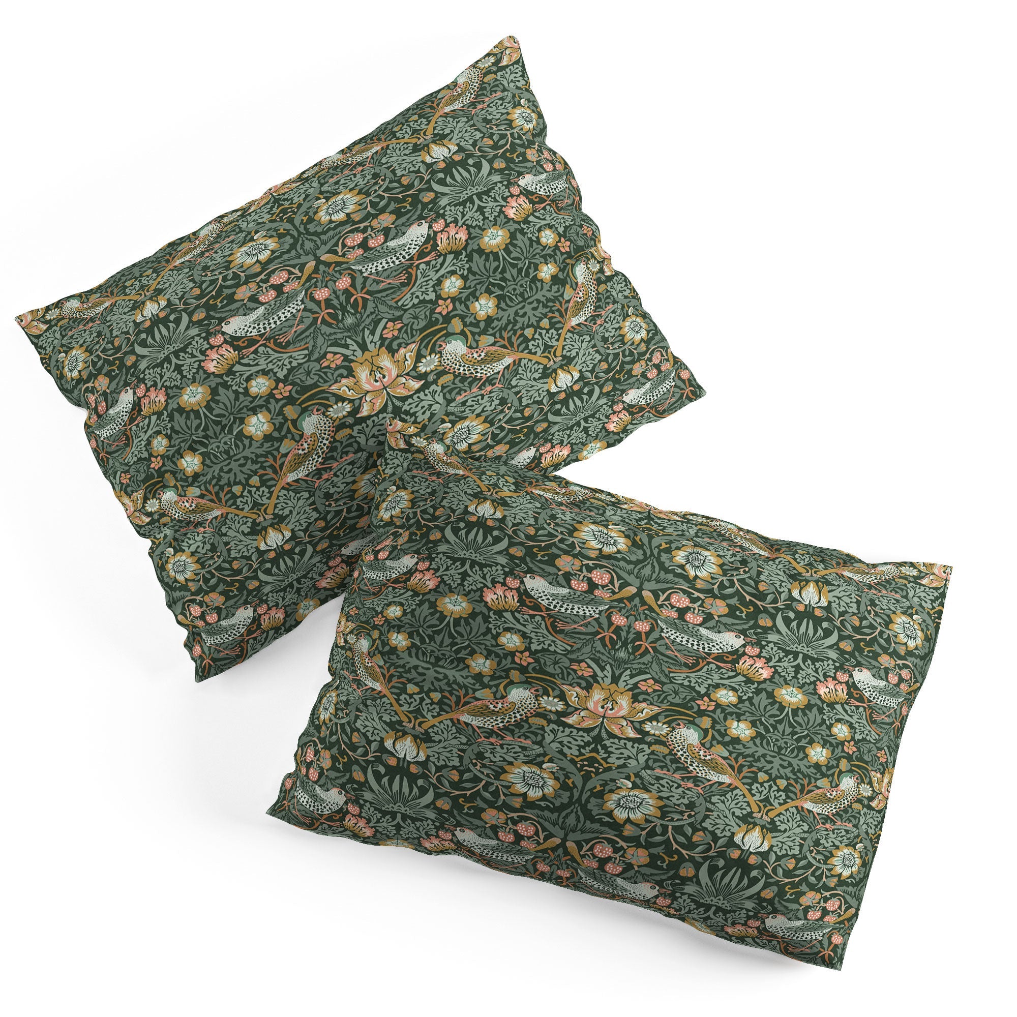 DENY Designs Strawberry Thief Green Pillow Shams