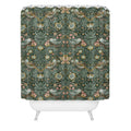 DENY Designs Strawberry Thief Green Shower Curtain
