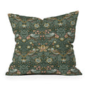 DENY Designs Strawberry Thief Green Outdoor Throw Pillow